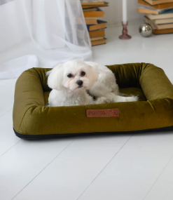 MONOLITH Premium Velvet Dog Bed with Removable Mattress - Image 4