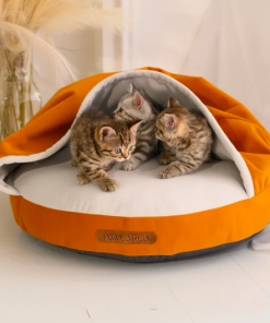 Alternative view of NEST Premium Velvet Dog Bed with Removable Cover