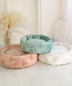 MARSHMALLOW Premium Marble Effect Velvet Dog Bed - Image 8