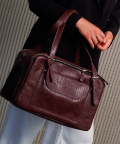 VIP Luxury Bordeaux Embossed Leather Pet Carrier - Image 6